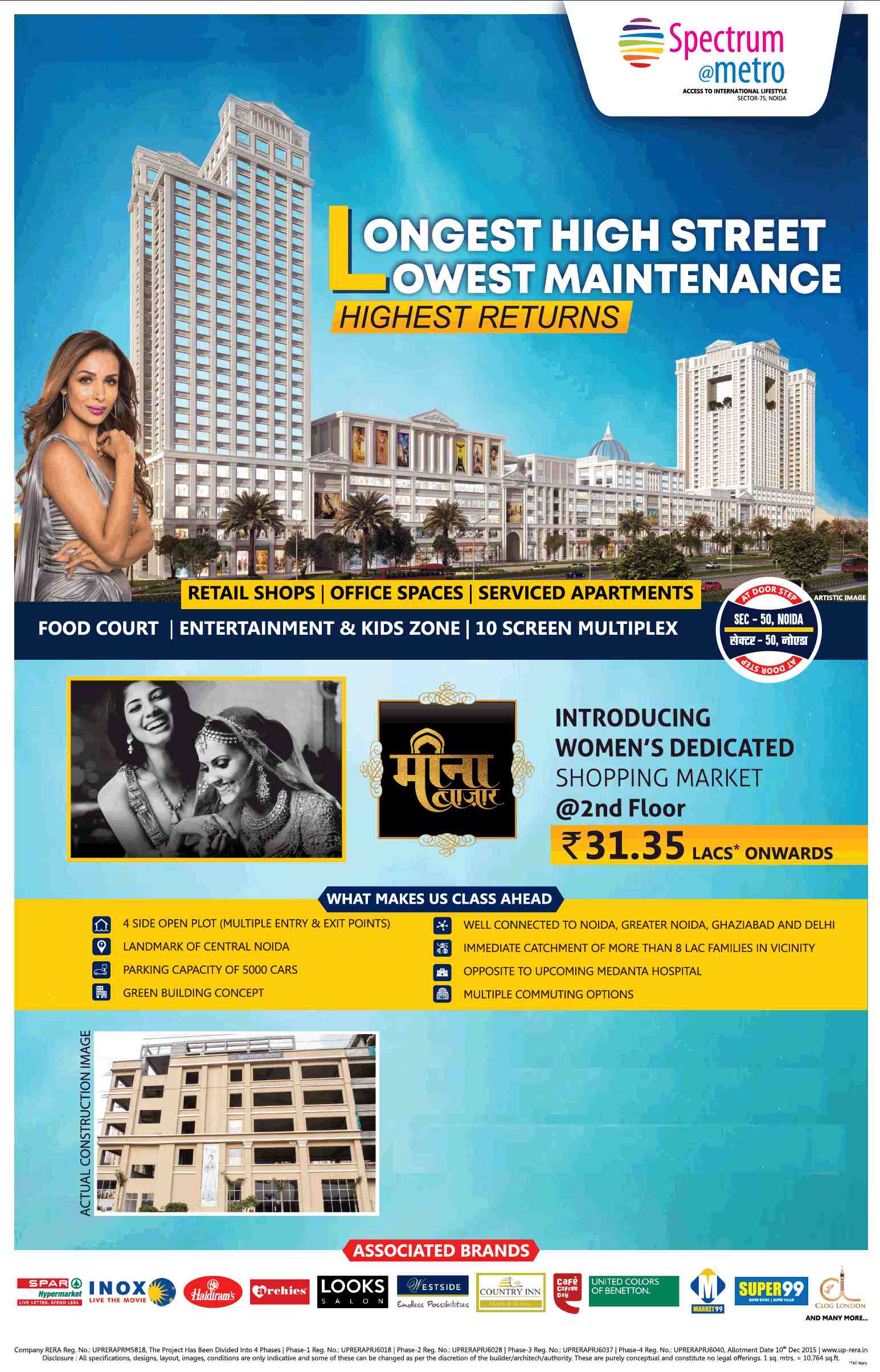 Introducing dedicated shopping market for women @ 31.35 Lacs at Blue Spectrum Metro in Noida